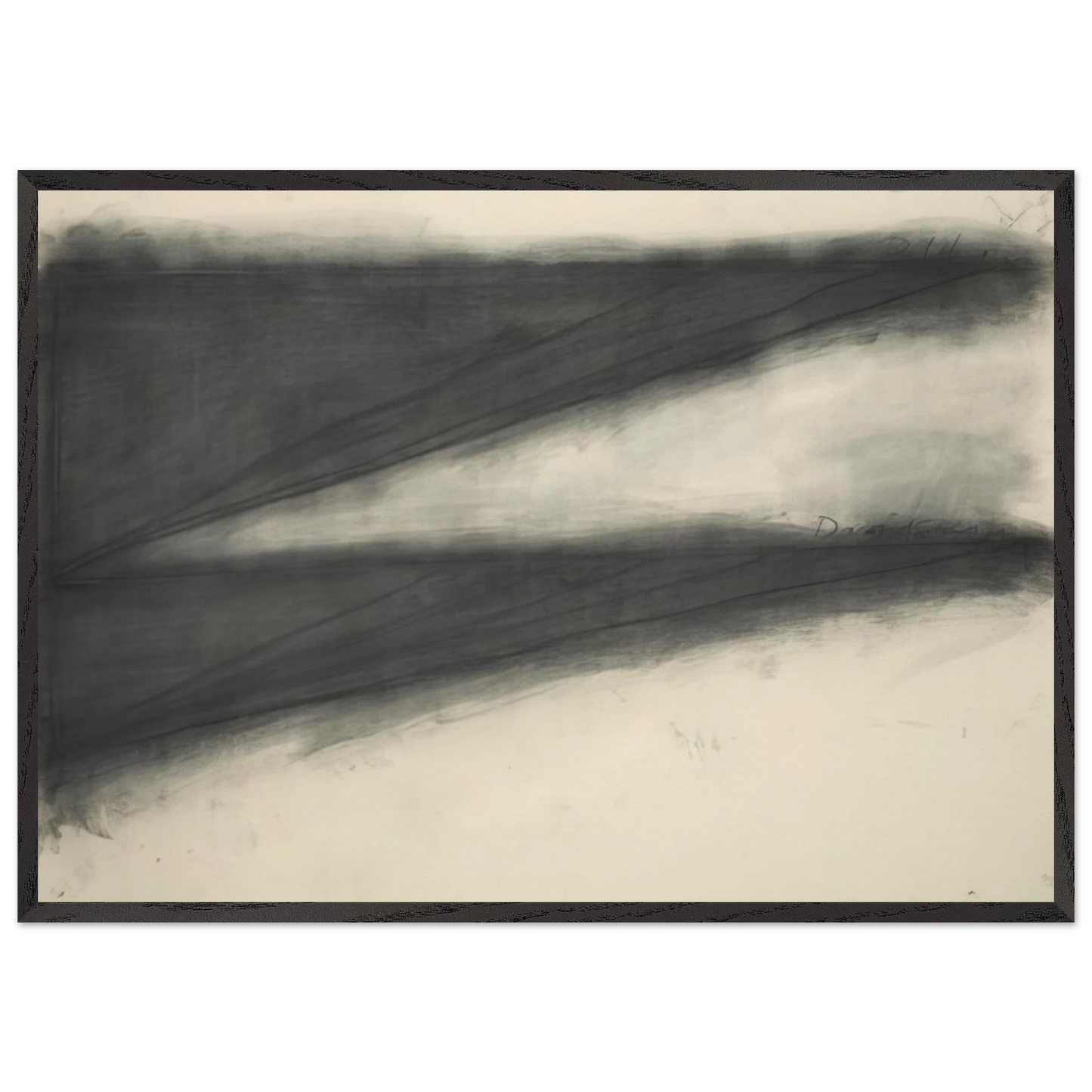 UNTITLED 1972 N3 - Richard Serra Framed Art Print – Black Wooden Frame - Default Title - -Framed Art Print