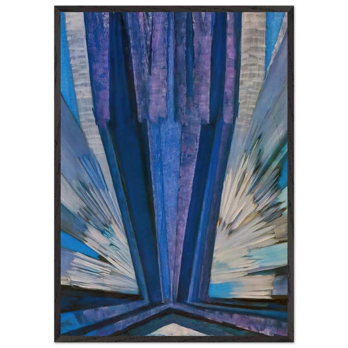 Blue N2 - Frantisek Kupka 70x100 cm / 28x40 inches Framed Art Print – Black Wooden Frame
