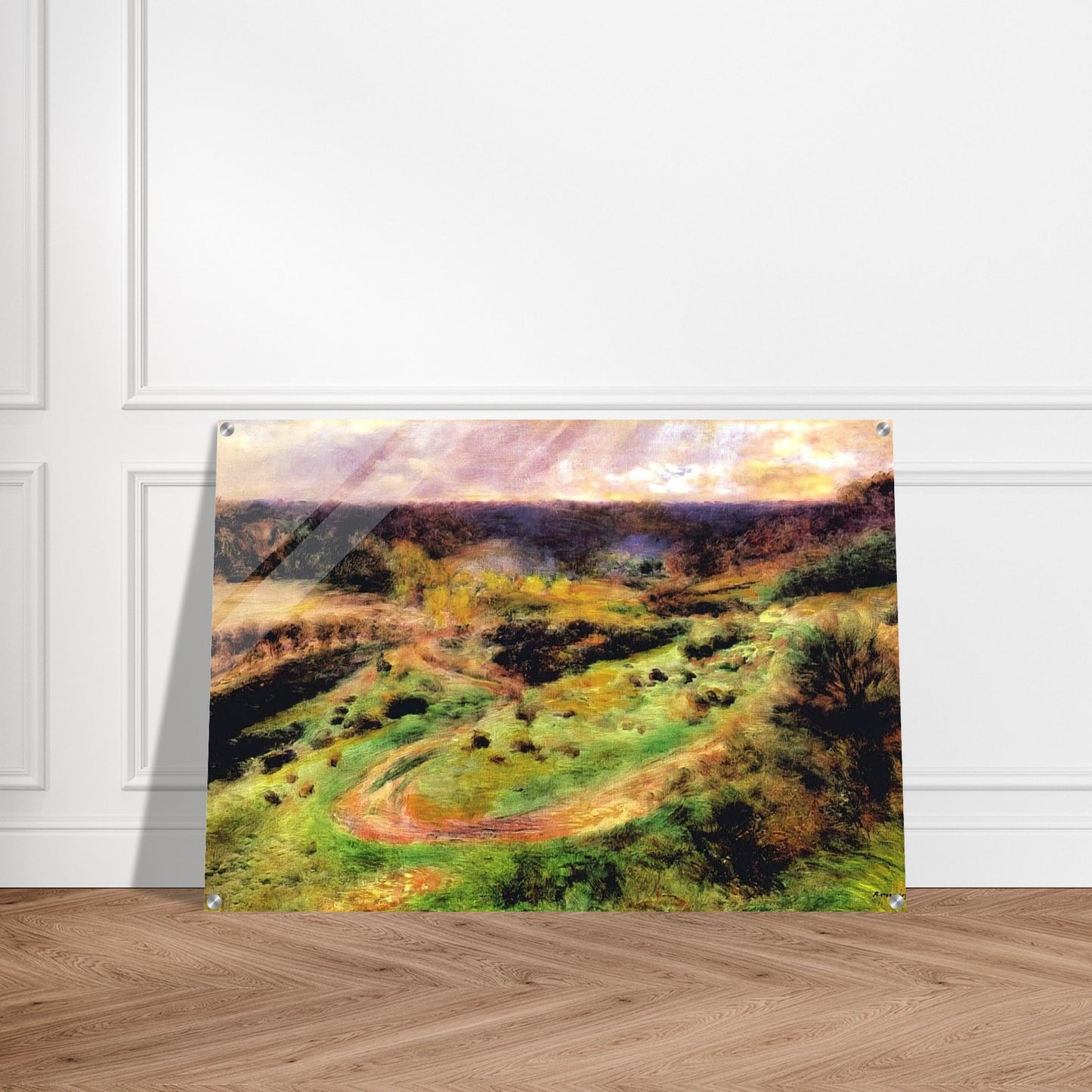 Landscape at Wargemont - Pierre-Auguste Renoir Acrylic Print - 70x100 cm / 28x40″ inches | Pierre-Auguste Renoir Wall Art | Pierre-Auguste Renoir Prints
