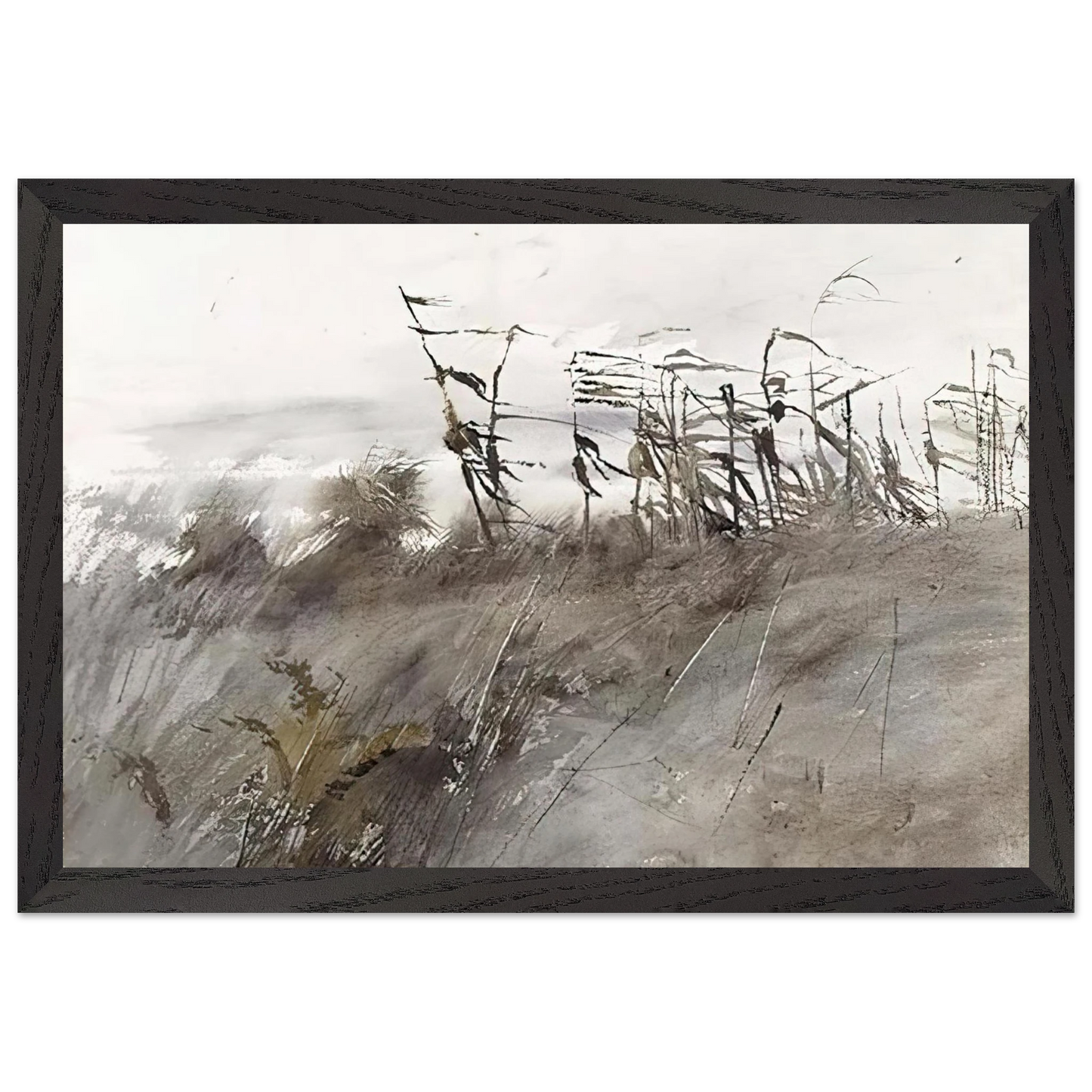 Andrew Wyeth - NOVEMBER FIRST 1950 Wall Art - 21x29.7 cm / 8x12" - Premium Wooden Framed Poster With Fine Art Paper - Wood frame