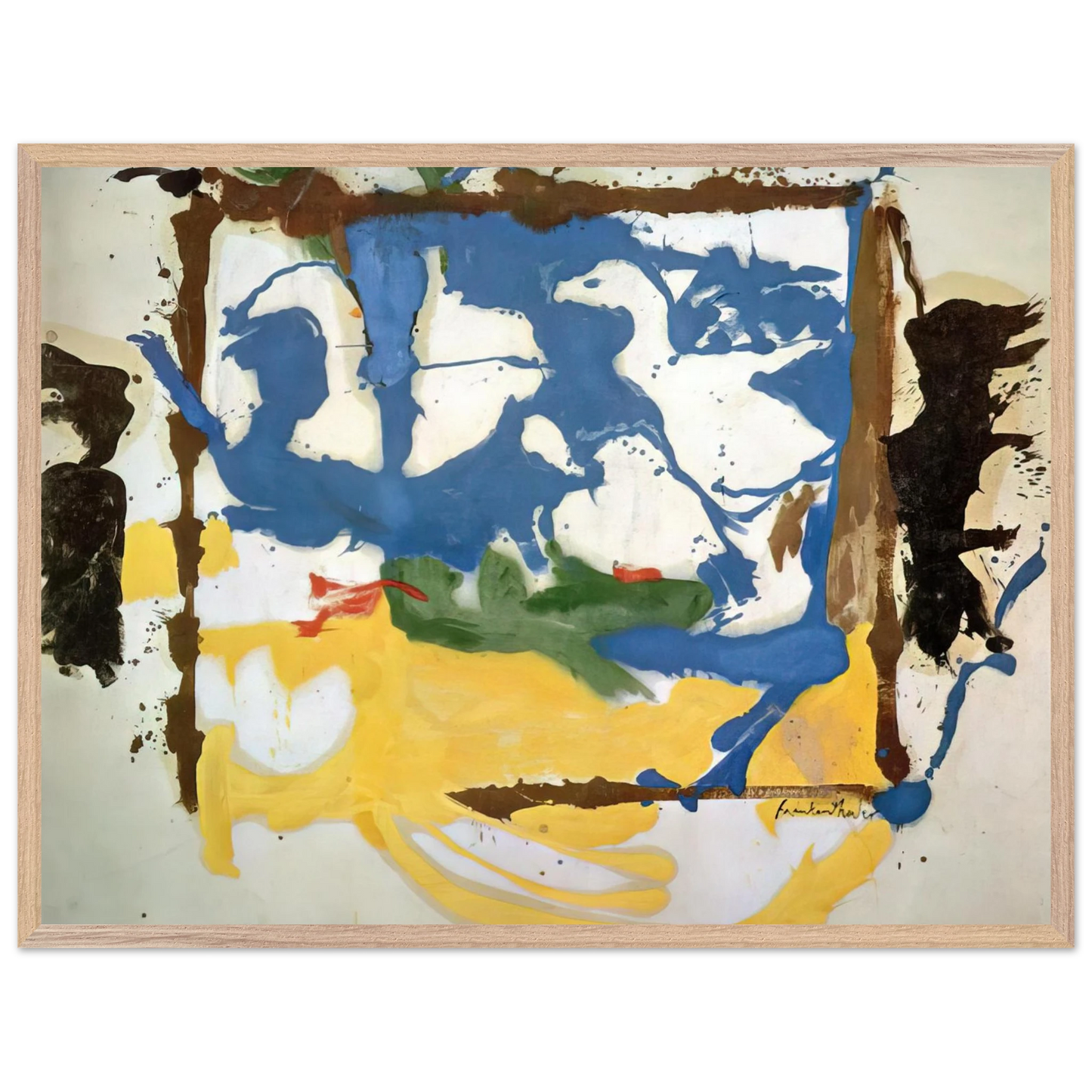 Helen Frankenthaler - Swan Lake #2 - 1961 Wall art - 30x45 cm / 12x18 inches - Fine Art Poster - -