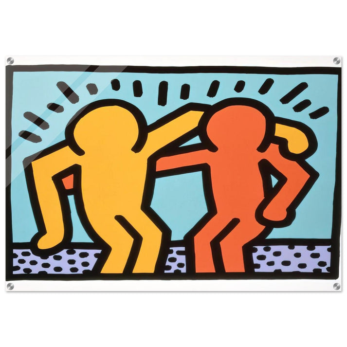 BEST BUDDIES 1990 - Keith Haring Acrylic Print - 70x100 cm / 28x40″ inches