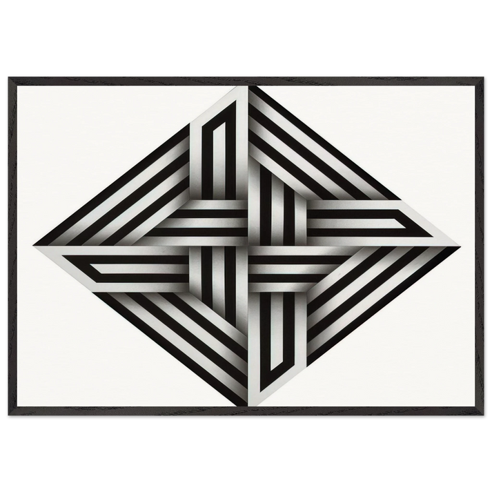 Kumo XV - 1973 - Omar Rayo 70x100 cm / 28x40 inches Framed Art Print – Black Wooden Frame