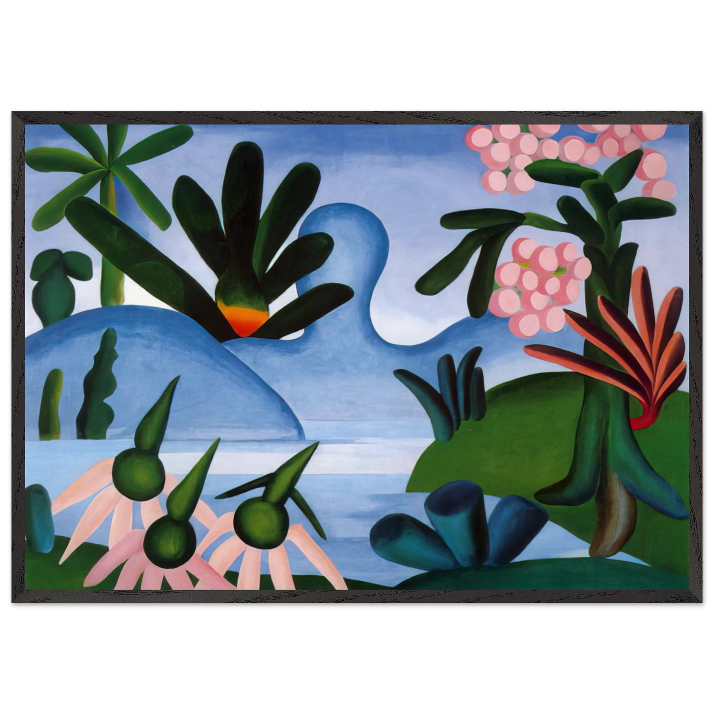 The Lake - Tarsila do Amaral Framed Art Print – Black Wooden Frame - Default Title - -Framed Art Print