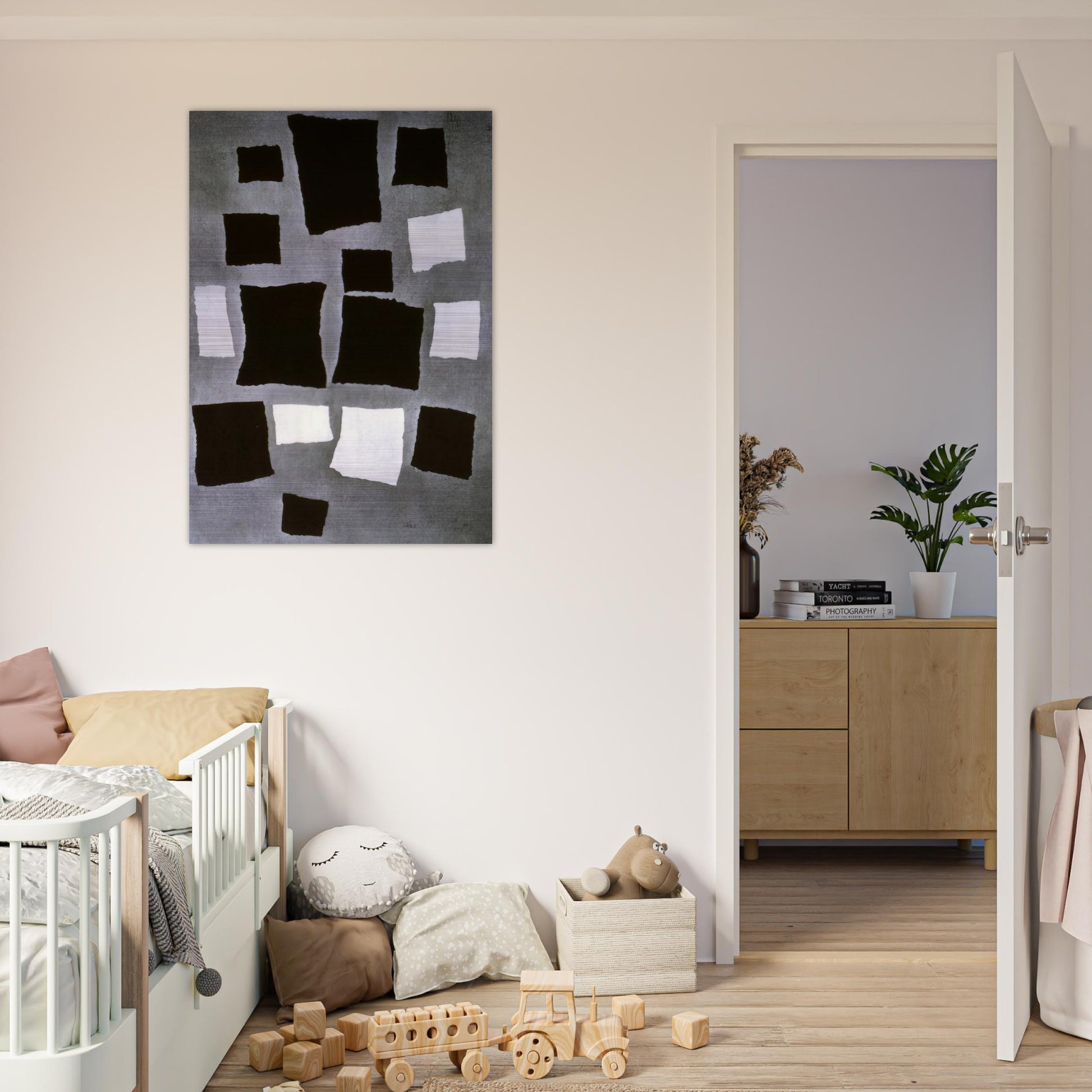 Squares or Rectangles Arranged According to the Laws of Chance - Jean Arp Brushed Aluminum Print - 70x100 cm / 28x40 inches | Jean Arp Aluminum Print | Jean Arp Prints