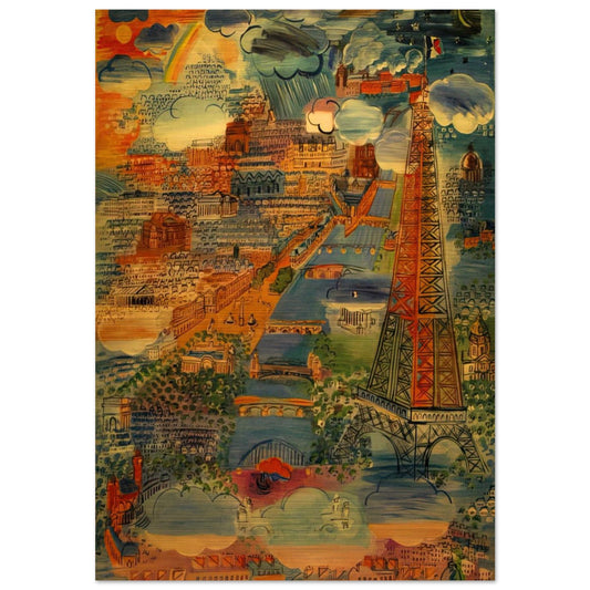 PARIS 1934 - Raoul Dufy Brushed Aluminum Print - 70x100 cm / 28x40 inches | Raoul Dufy Aluminum Print | Raoul Dufy Prints