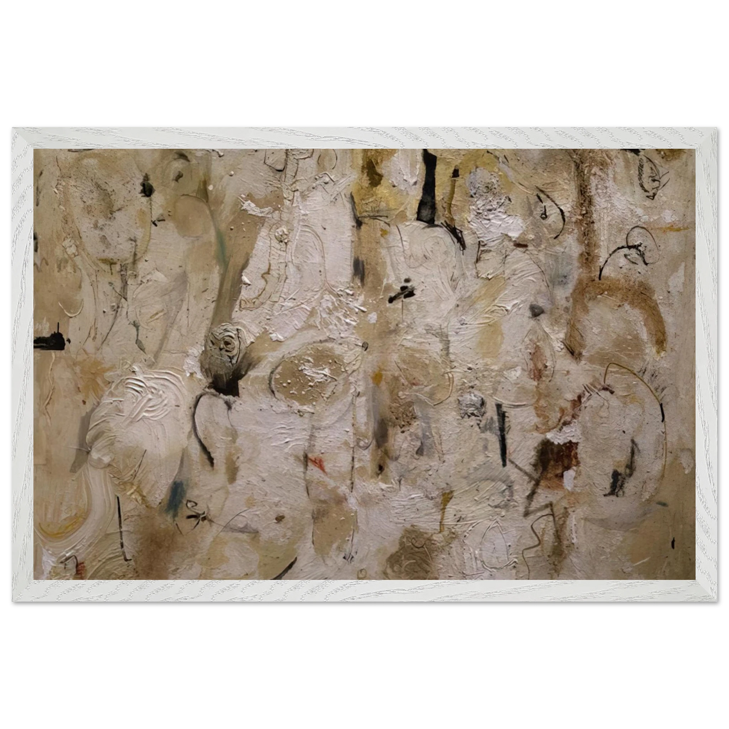 Helen Frankenthaler - Painted on 21st Street - 1951 Wall art - 70x100 cm / 28x40 inches - Premium Wooden Framed Poster With Fine Art Paper - Black frame