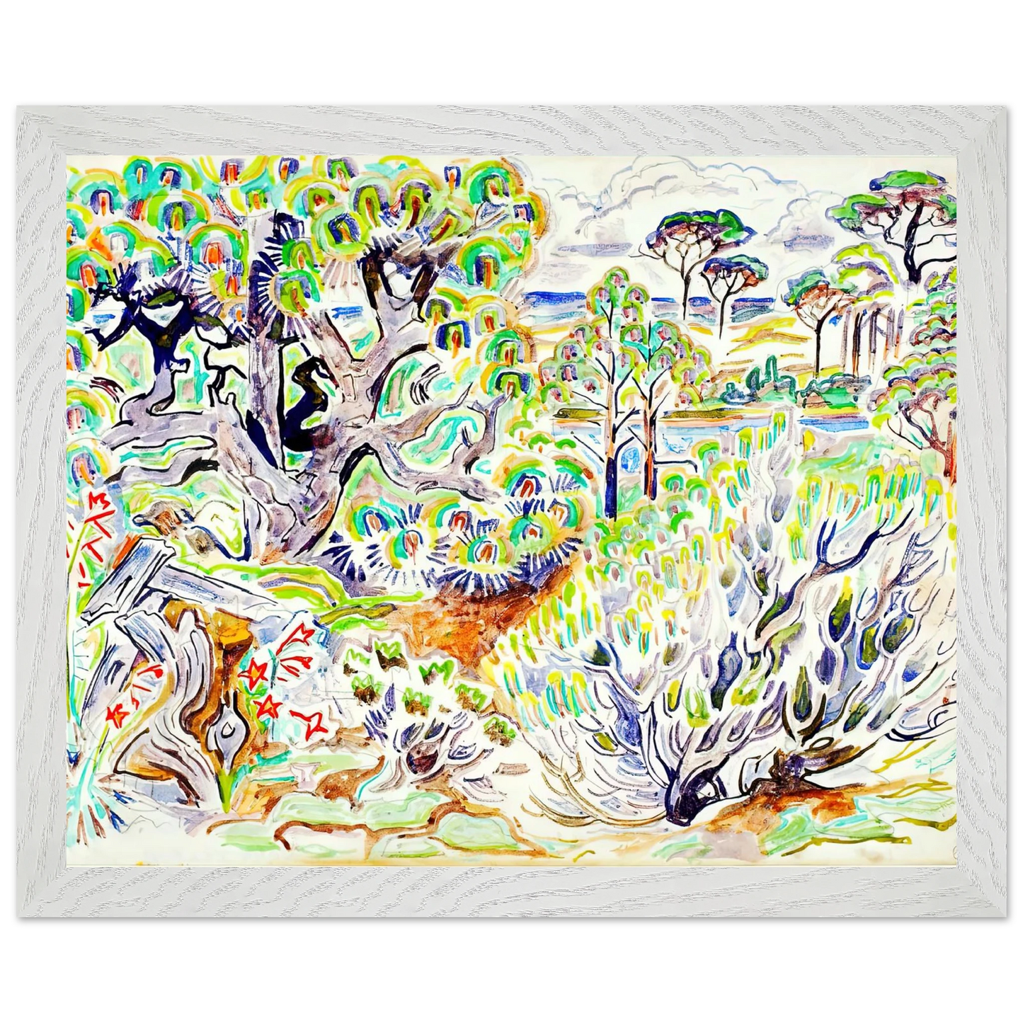 Walter Inglis Anderson - Walter Anderson Wall art - 13x18 cm / 5x7 Inches - Premium Wooden Framed Poster With Fine Art Paper - White frame