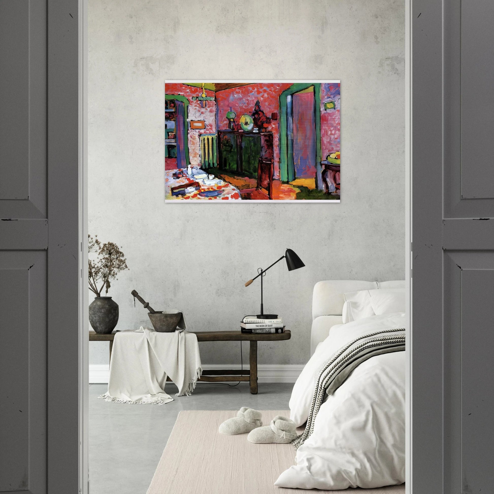 INTERIOR MY DINING ROOM 1909 - Wassily Kandinsky Brushed Aluminum Print - 70x100 cm / 28x40 inches | Wassily Kandinsky Aluminum Print | Wassily Kandinsky Prints