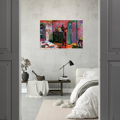 INTERIOR MY DINING ROOM 1909 - Wassily Kandinsky Brushed Aluminum Print - 70x100 cm / 28x40 inches | Wassily Kandinsky Aluminum Print | Wassily Kandinsky Prints