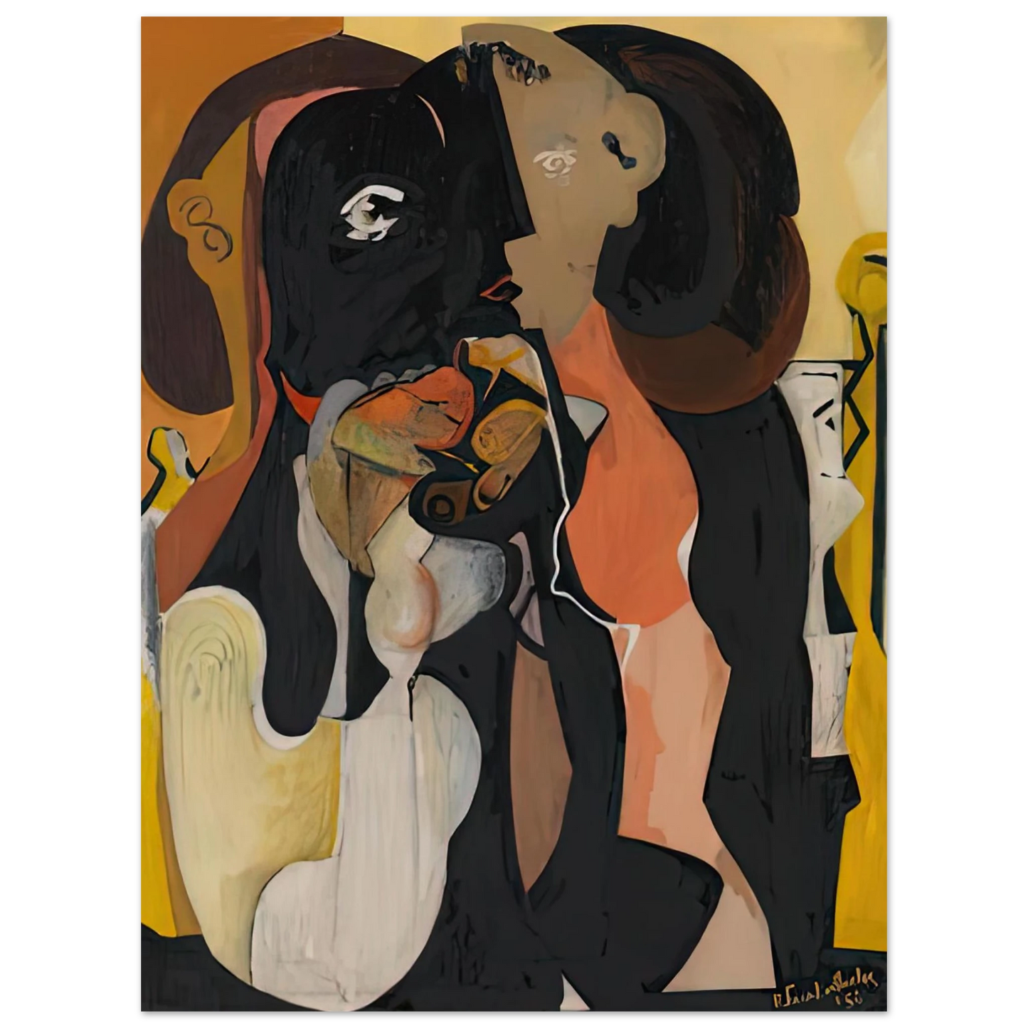 Helen Frankenthaler - Woman, 1950- Wall Art - 21x29.7 cm / 8x12" - Fine Art Poster - -