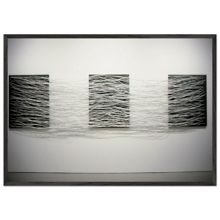 METRONOMIC IRREGULARITY II 1966 - Eva Hesse 70x100 cm / 28x40 inches Framed Art Print – Black Wooden Frame