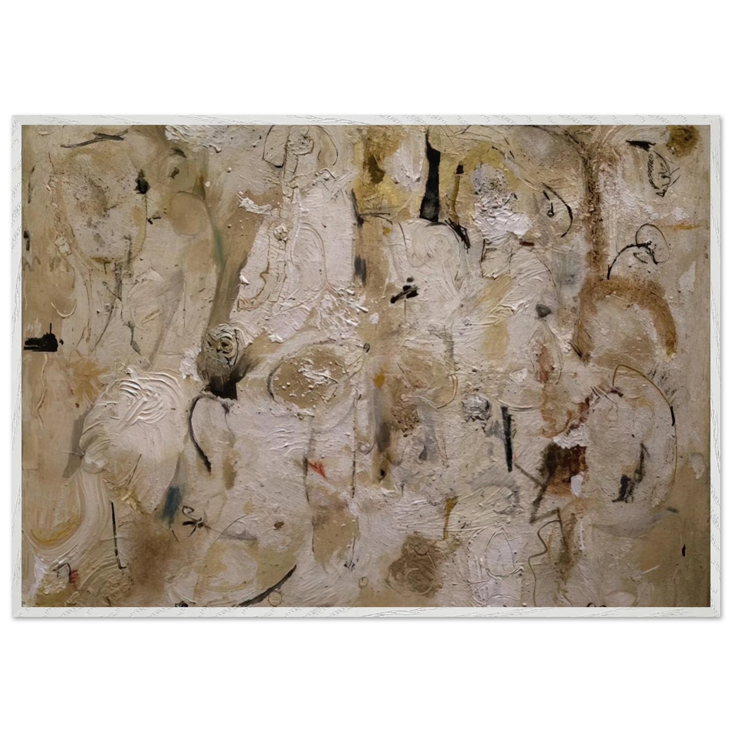 Helen Frankenthaler - Painted on 21st Street - 1951 Wall art - 50x70 cm / 20x28 inches - Premium Wooden Framed Poster With Fine Art Paper - Black frame
