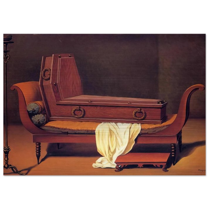 PERSPECTIVE MADAME RECAMIER BY DAVID 1949 - Rene Magritte Brushed Aluminum Print - 70x100 cm / 28x40 inches | Rene Magritte Aluminum Print | Rene Magritte Prints