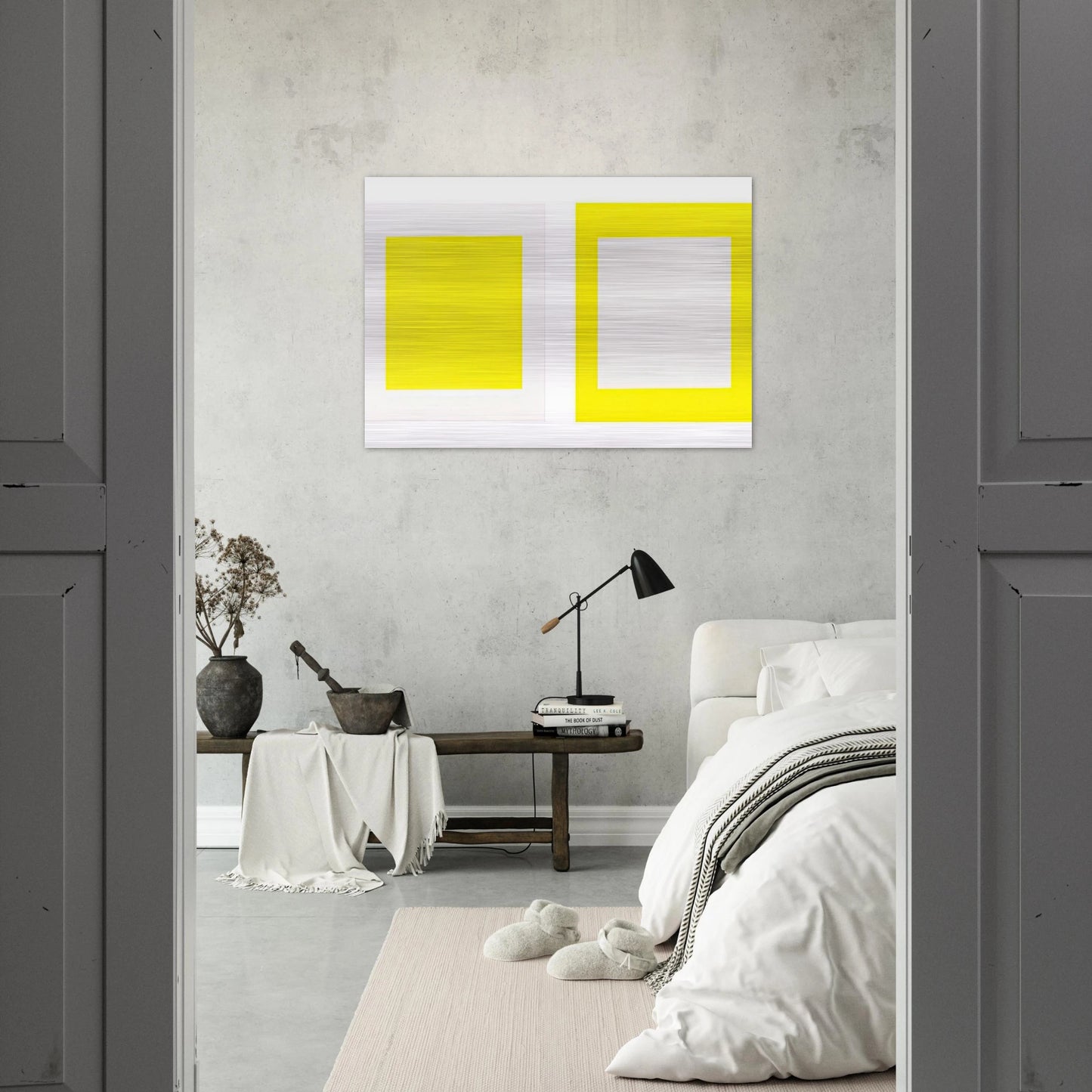 Untitled Cadmium Yellow Light - 1990 - Donald Judd Brushed Aluminum Print - 70x100 cm / 28x40 inches | Donald Judd Aluminum Print | Donald Judd Prints