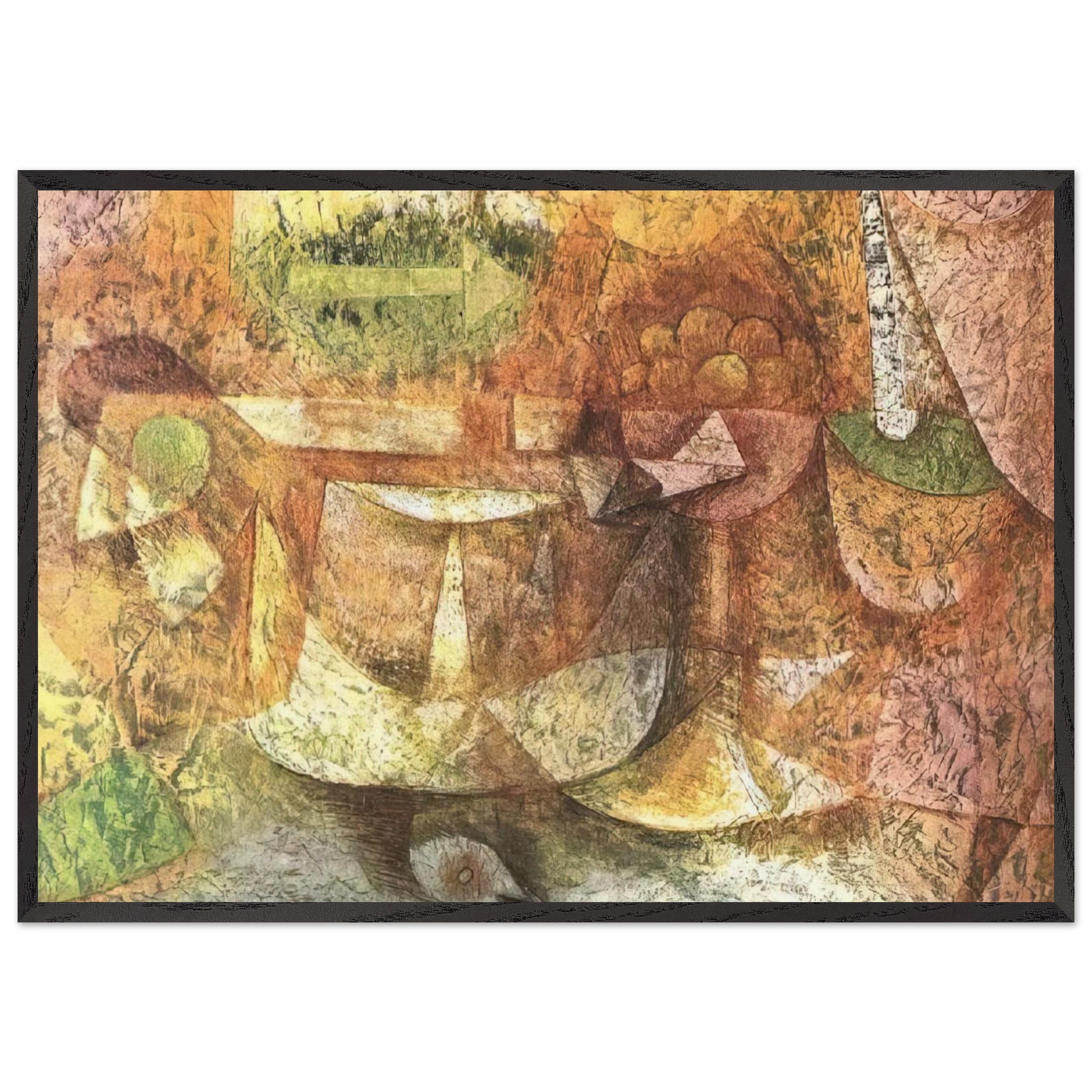 STILL LIFE WITH DOVE 1931 - Paul Klee Framed Art Print – Black Wooden Frame - Default Title - -Framed Art Print