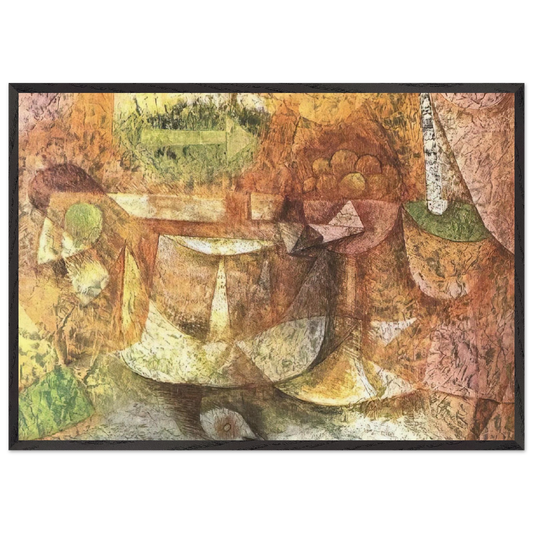 STILL LIFE WITH DOVE 1931 - Paul Klee 70x100 cm / 28x40 inches Framed Art Print – Black Wooden Frame