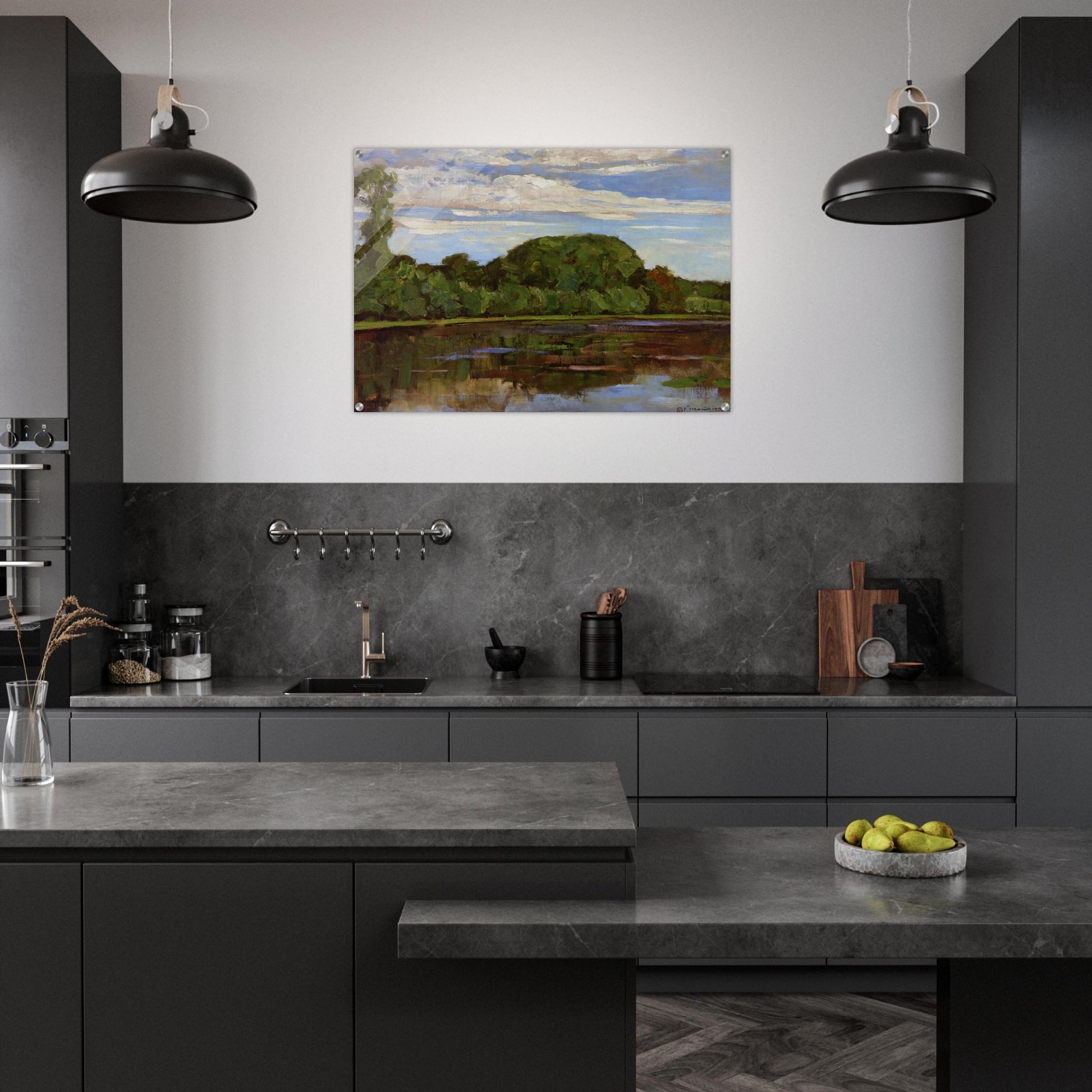 Geinrust Farm with Isolated Tree - Piet Mondrian Acrylic Print - 70x100 cm / 28x40″ inches