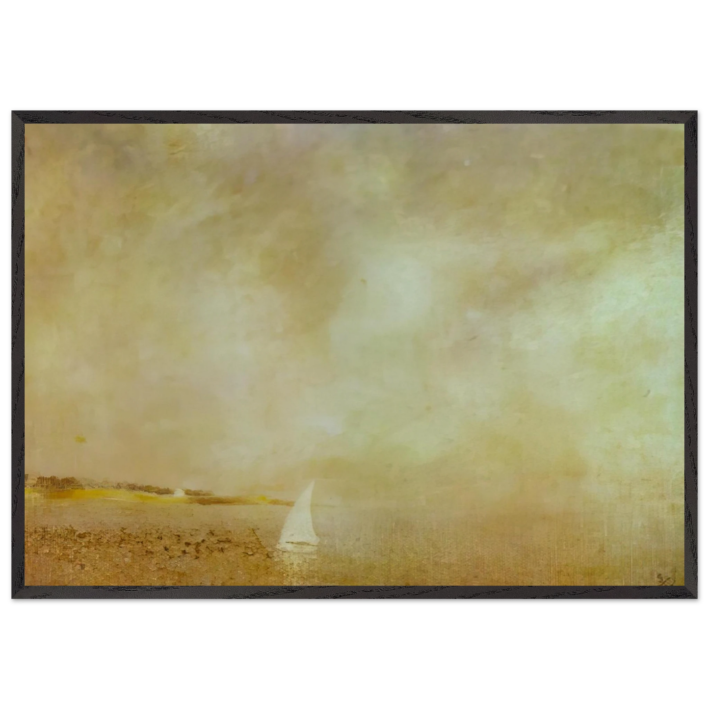 BAY OF CADAQUES - Salvador Dali Framed Art Print – Black Wooden Frame - Default Title - -Framed Art Print