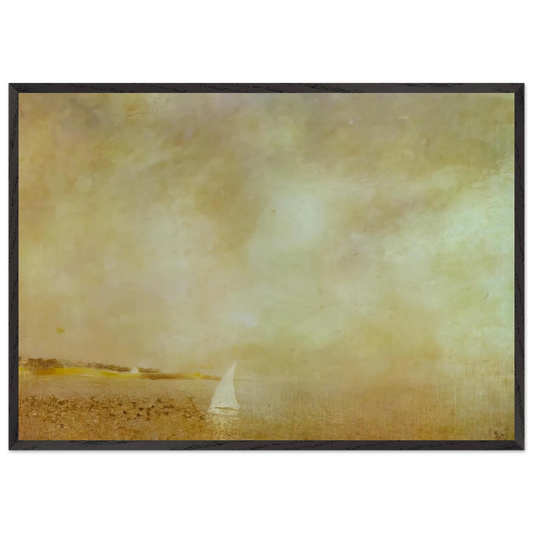 BAY OF CADAQUES - Salvador Dali Framed Art Print – Black Wooden Frame - Default Title - -Framed Art Print