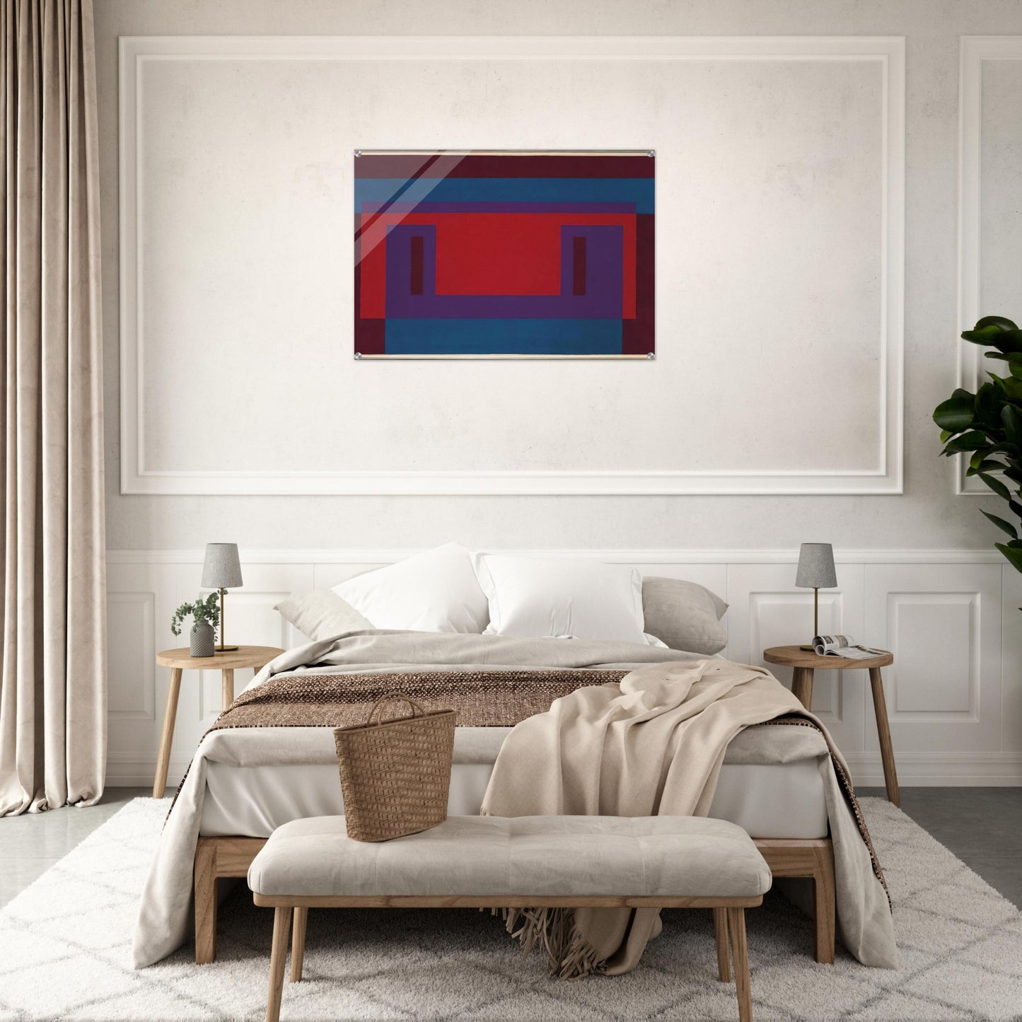 RED WALL 1956 - Josef Albers Acrylic Print - 70x100 cm / 28x40″ inches