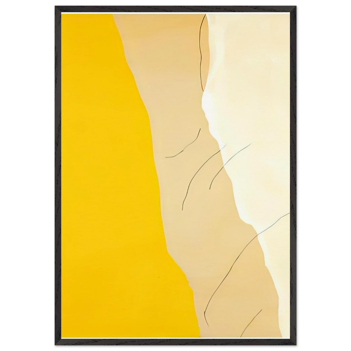 Mornings 1971- - Helen Frankenthaler 70x100 cm / 28x40 inches Framed Art Print – Black Wooden Frame