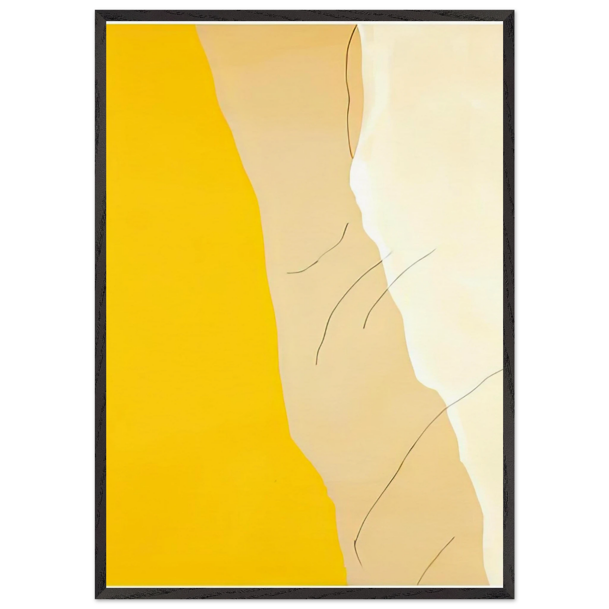 Mornings 1971- - Helen Frankenthaler 70x100 cm / 28x40 inches Framed Art Print – Black Wooden Frame