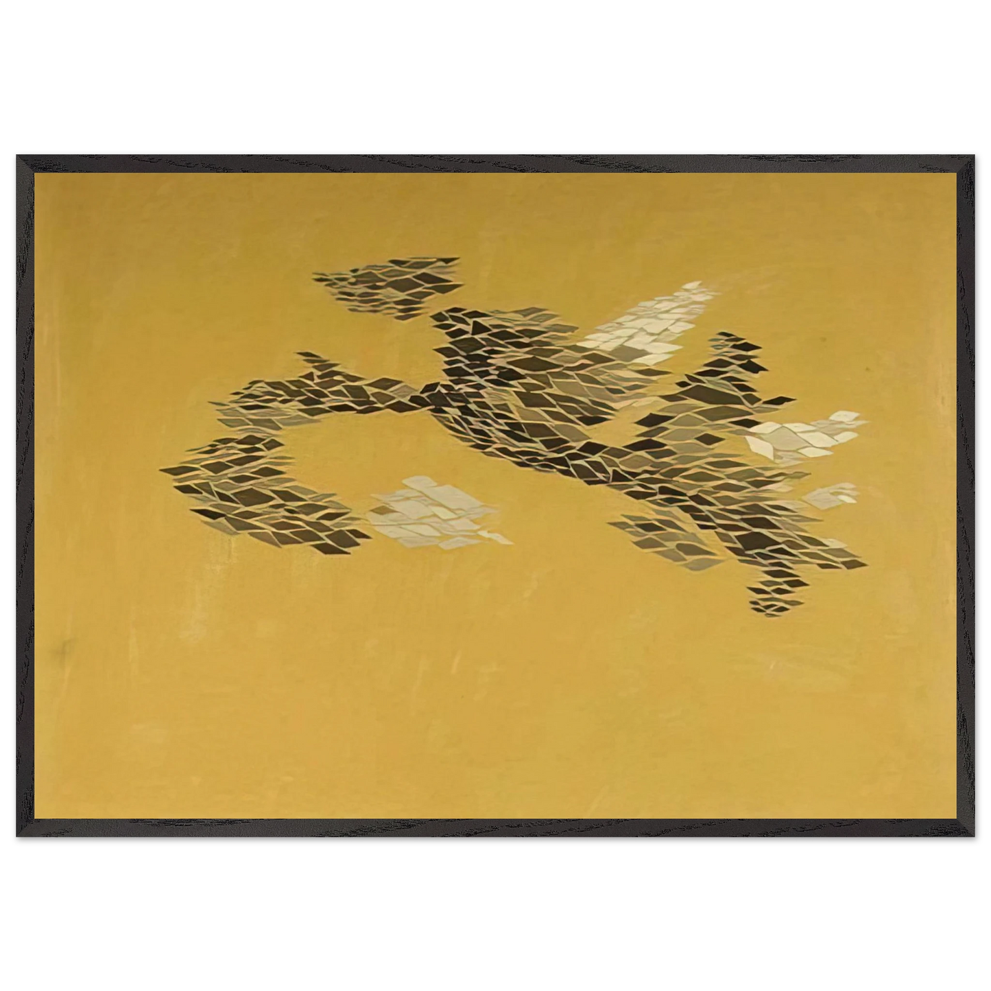 Flying Rectangles - 1969 - Robert Goodnough Framed Art Print – Black Wooden Frame - Default Title - -Framed Art Print