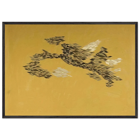 Flying Rectangles - 1969 - Robert Goodnough Framed Art Print – Black Wooden Frame - Default Title - -Framed Art Print