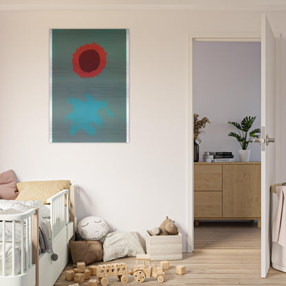 Chrome Green - 1972 - Adolph Gottlieb Brushed Aluminum Print - 70x100 cm / 28x40 inches | Adolph Gottlieb Aluminum Print | Adolph Gottlieb Prints