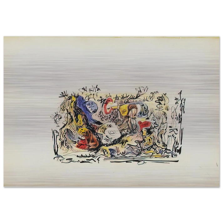 UNTITLED - Jackson Pollock Brushed Aluminum Print - 70x100 cm / 28x40 inches | Jackson Pollock Aluminum Print | Jackson Pollock Prints