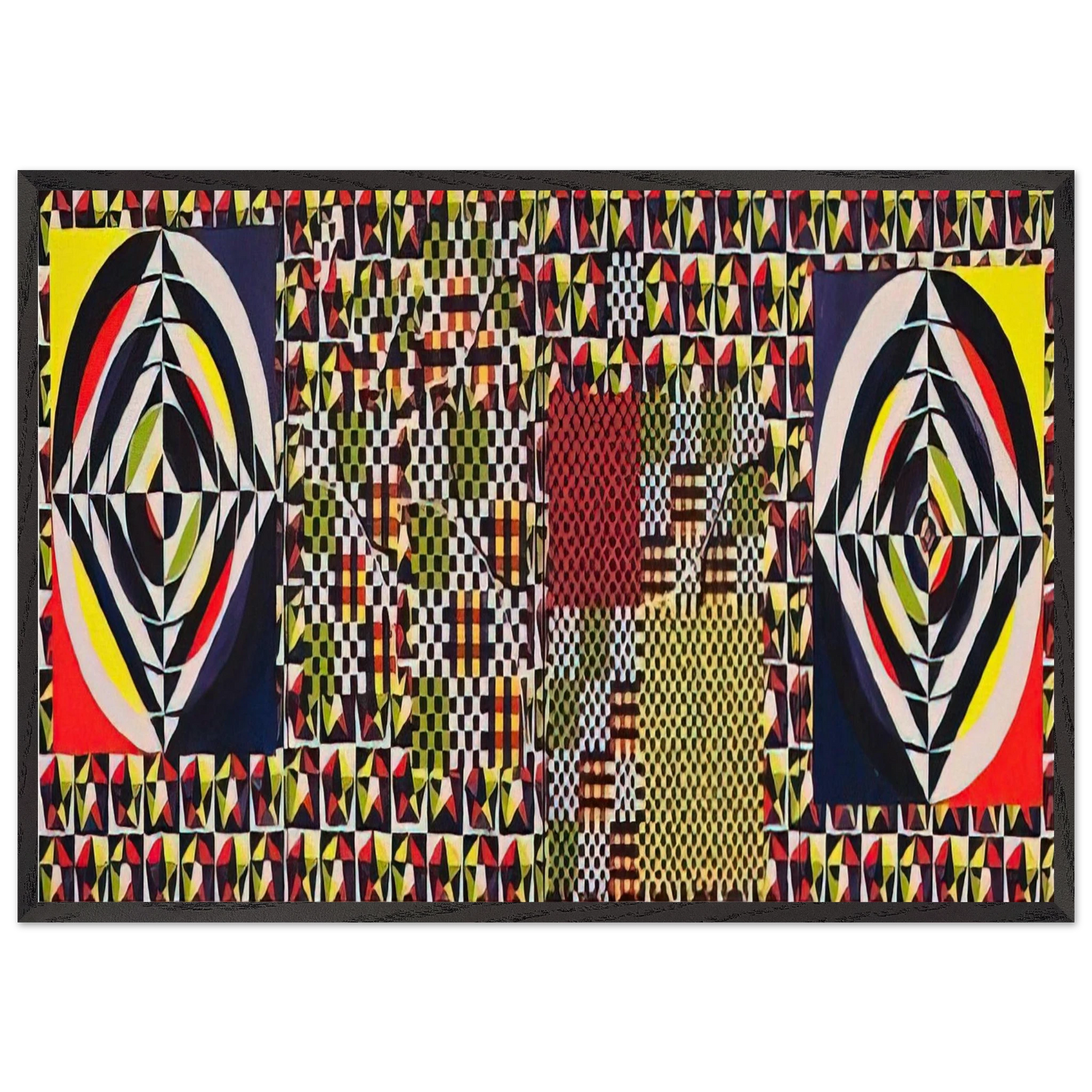 The Pythagorean Theorem - 1964 - Alfred Jensen Framed Art Print – Black Wooden Frame - Default Title - -Framed Art Print