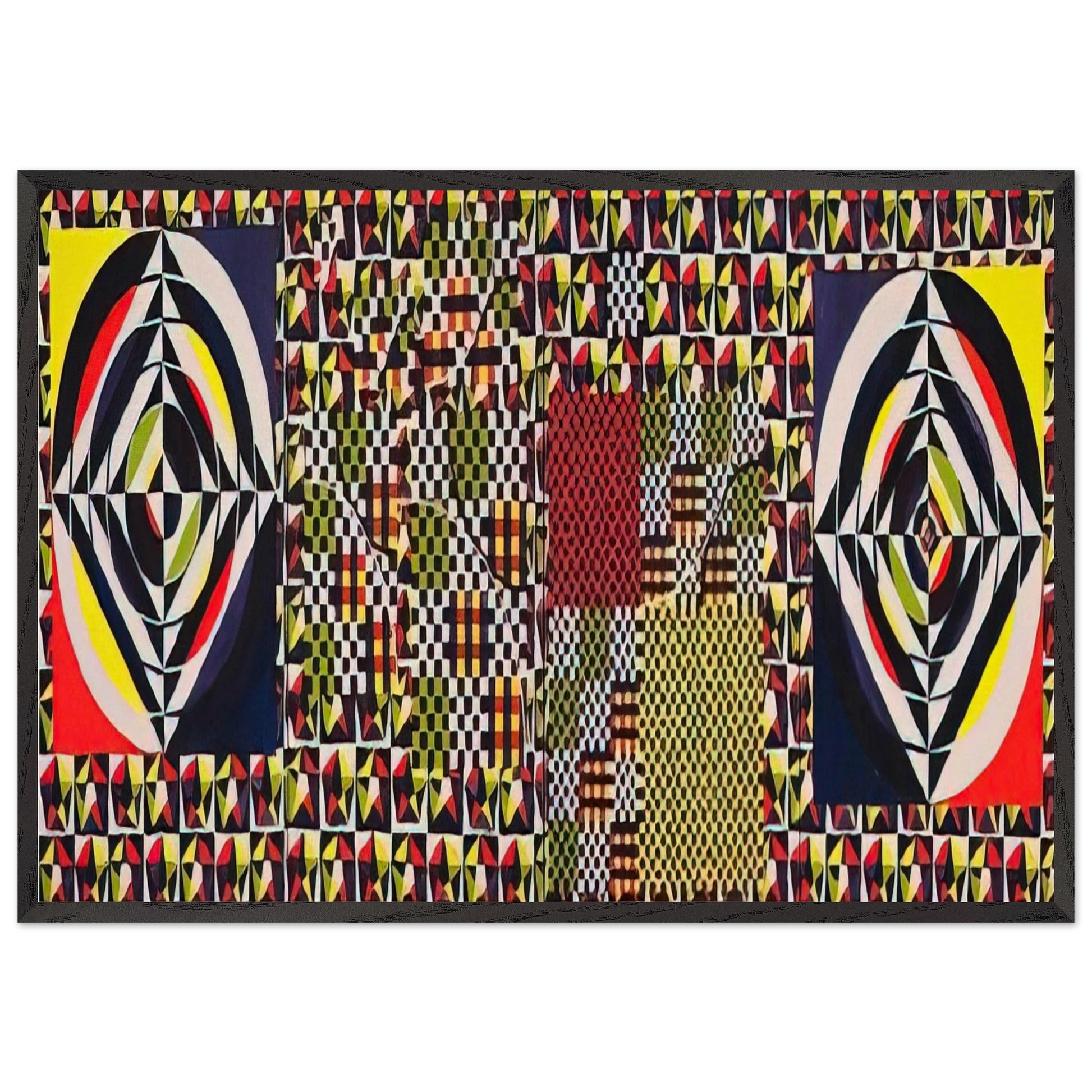 The Pythagorean Theorem - 1964 - Alfred Jensen Framed Art Print – Black Wooden Frame - Default Title - -Framed Art Print