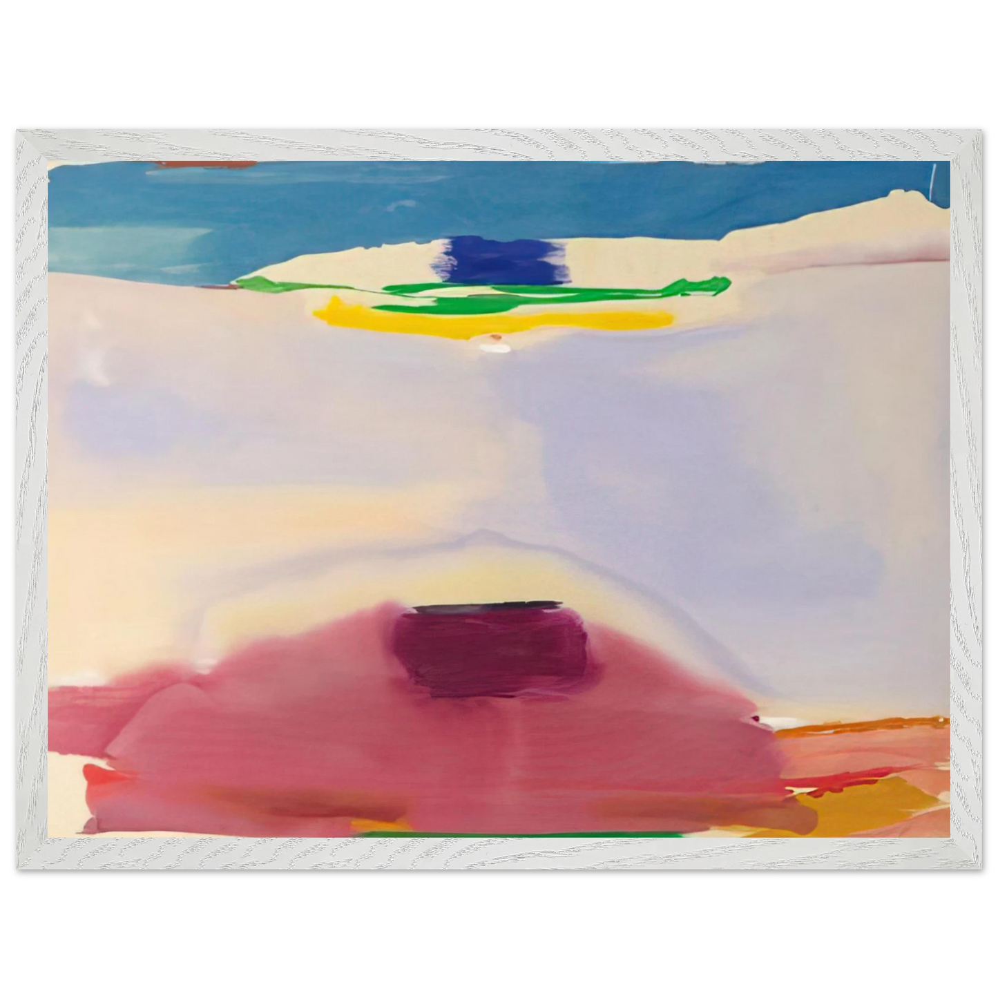 Helen Frankenthaler - Leveling - 1973 Wall art - 30x45 cm / 12x18 inches - Premium Wooden Framed Poster With Fine Art Paper - Black frame