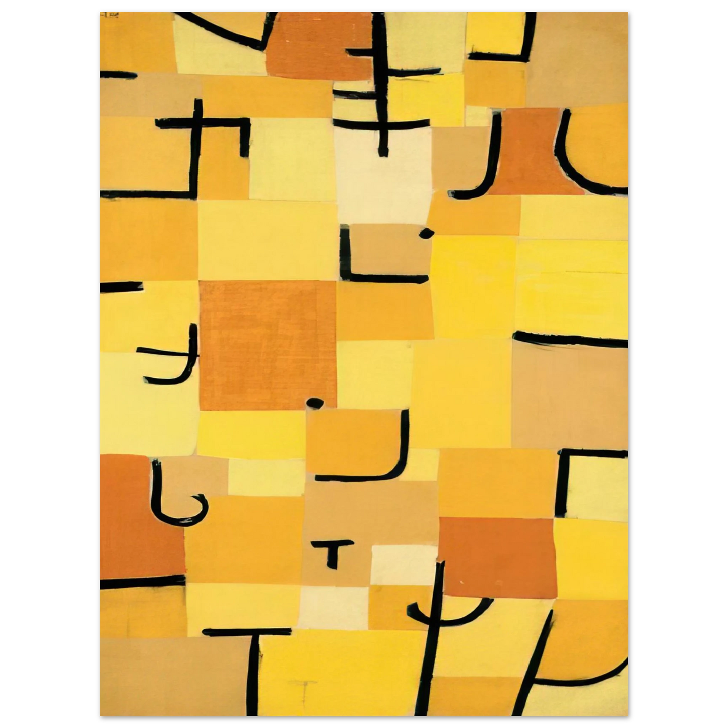 Paul Klee - CHARACTERS IN YELLOW 1937 Fine Art Poster - Default Title