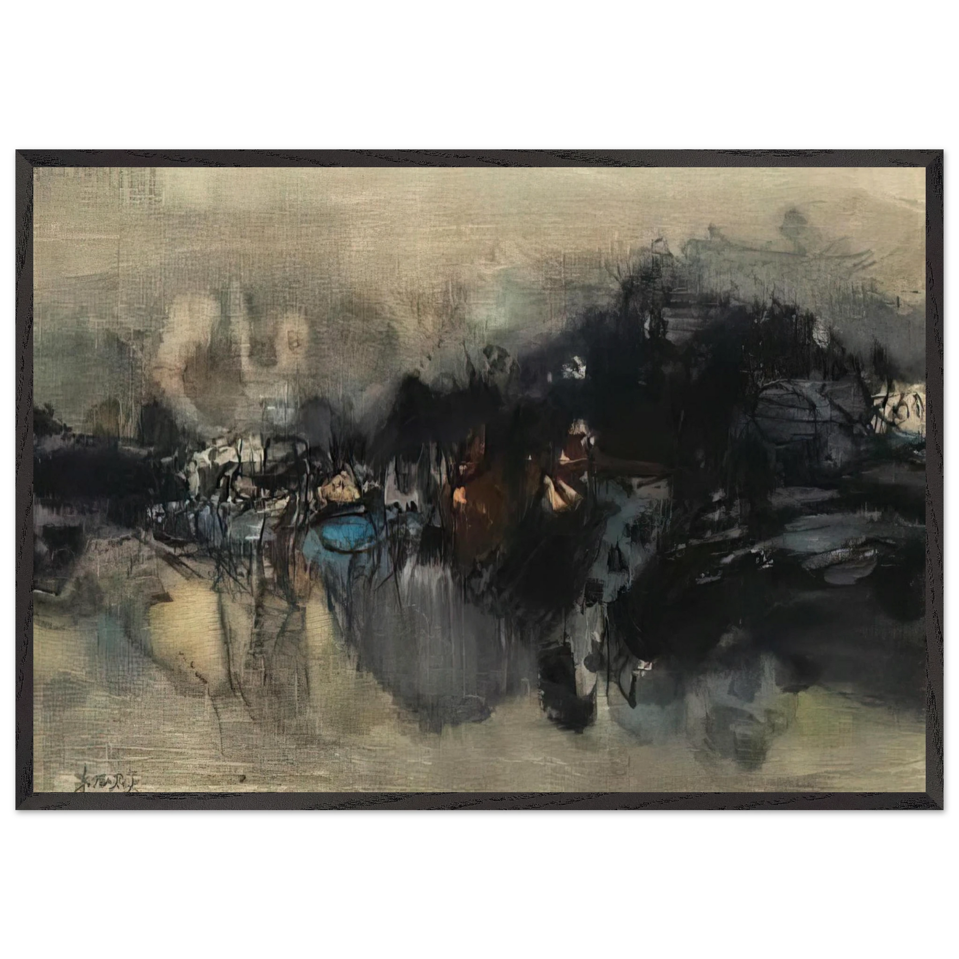 UNTITLED 1964 N4 - Chu teh Chun Framed Art Print – Black Wooden Frame - Default Title - -Framed Art Print