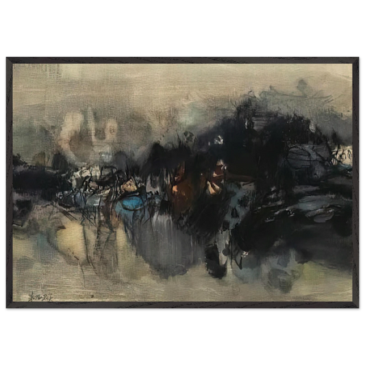 UNTITLED 1964 N4 - Chu teh Chun Framed Art Print – Black Wooden Frame - Default Title - -Framed Art Print