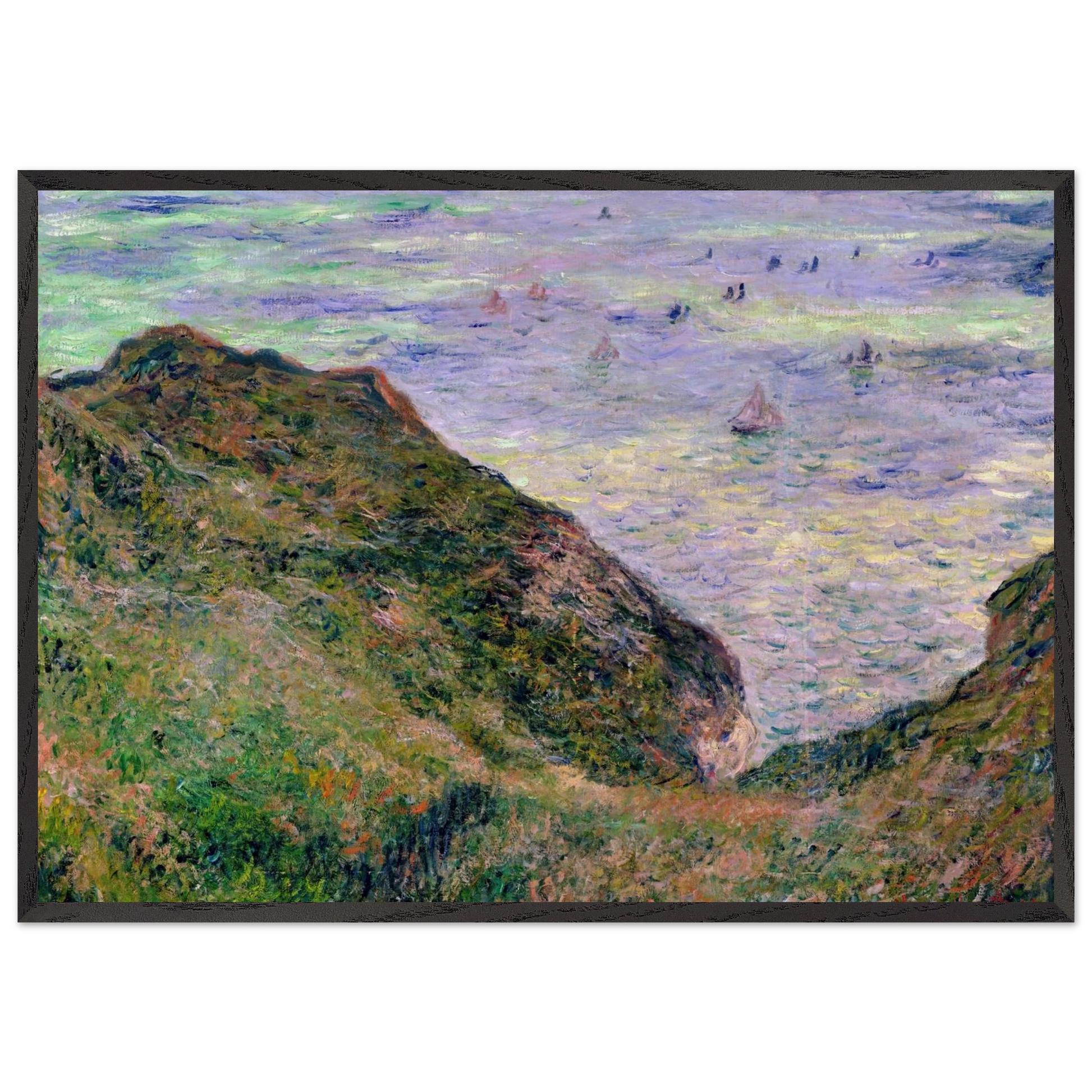 View Over the Sea - claude monet Framed Art Print – Black Wooden Frame - Default Title - -Framed Art Print