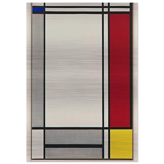 NON OBJECTIVE I 1964 - Roy Lichtenstein Brushed Aluminum Print - 70x100 cm / 28x40 inches | Roy Lichtenstein Aluminum Print | Roy Lichtenstein Prints