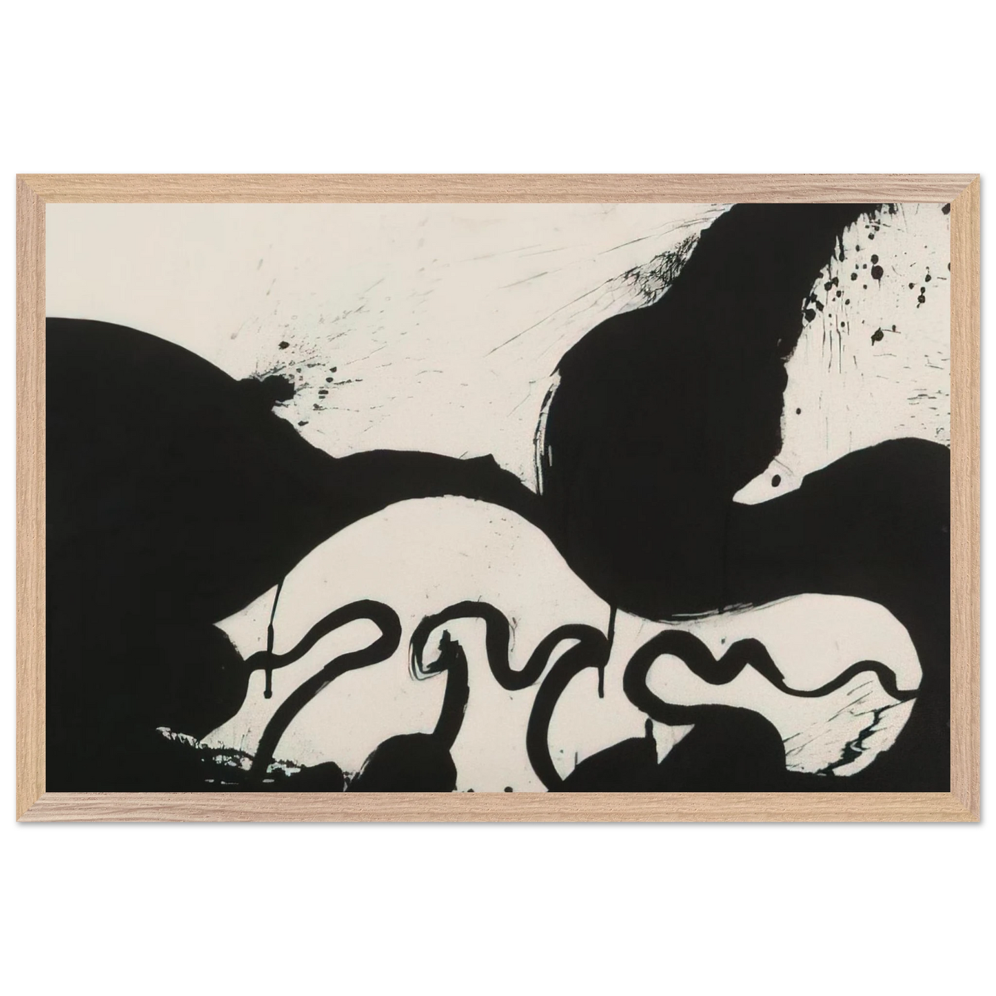 Helen Frankenthaler - Untitled - 1973 Wall art - 50x70 cm / 20x28 inches - Premium Wooden Framed Poster With Fine Art Paper - Black frame