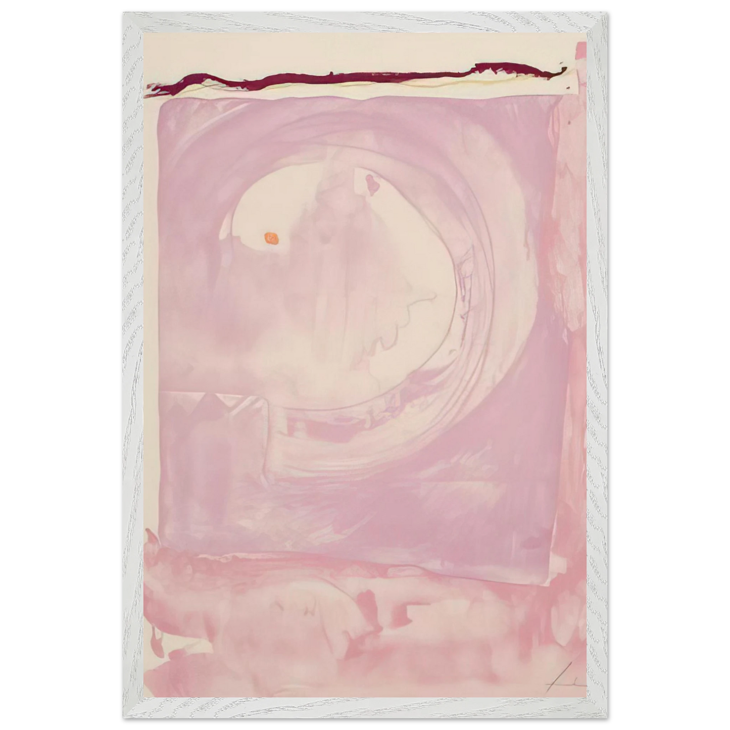 Helen Frankenthaler - Reflections IX - 1995 Wall art - 28x43  cm / XL (11x17 inches) - Premium Wooden Framed Poster With Fine Art Paper - Black frame