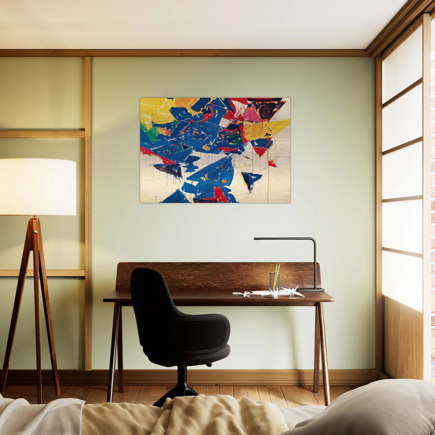 Middle Blue III - Sam Francis Brushed Aluminum Print - 70x100 cm / 28x40 inches | Sam Francis Aluminum Print | Sam Francis Prints