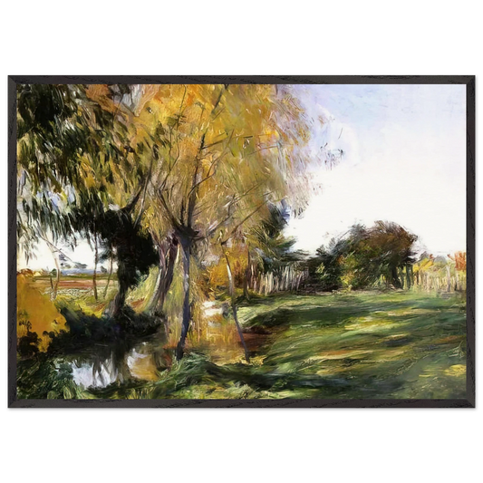 Landscape at Broadway - John Singer Sargent 70x100 cm / 28x40 inches Framed Art Print – Black Wooden Frame