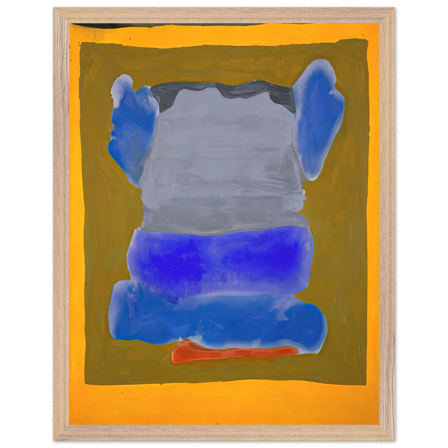 Helen Frankenthaler - Buddha s Court - 1964 Wall art - 30x40 cm / 12x16 inches - Premium Wooden Framed Poster With Fine Art Paper - Black frame