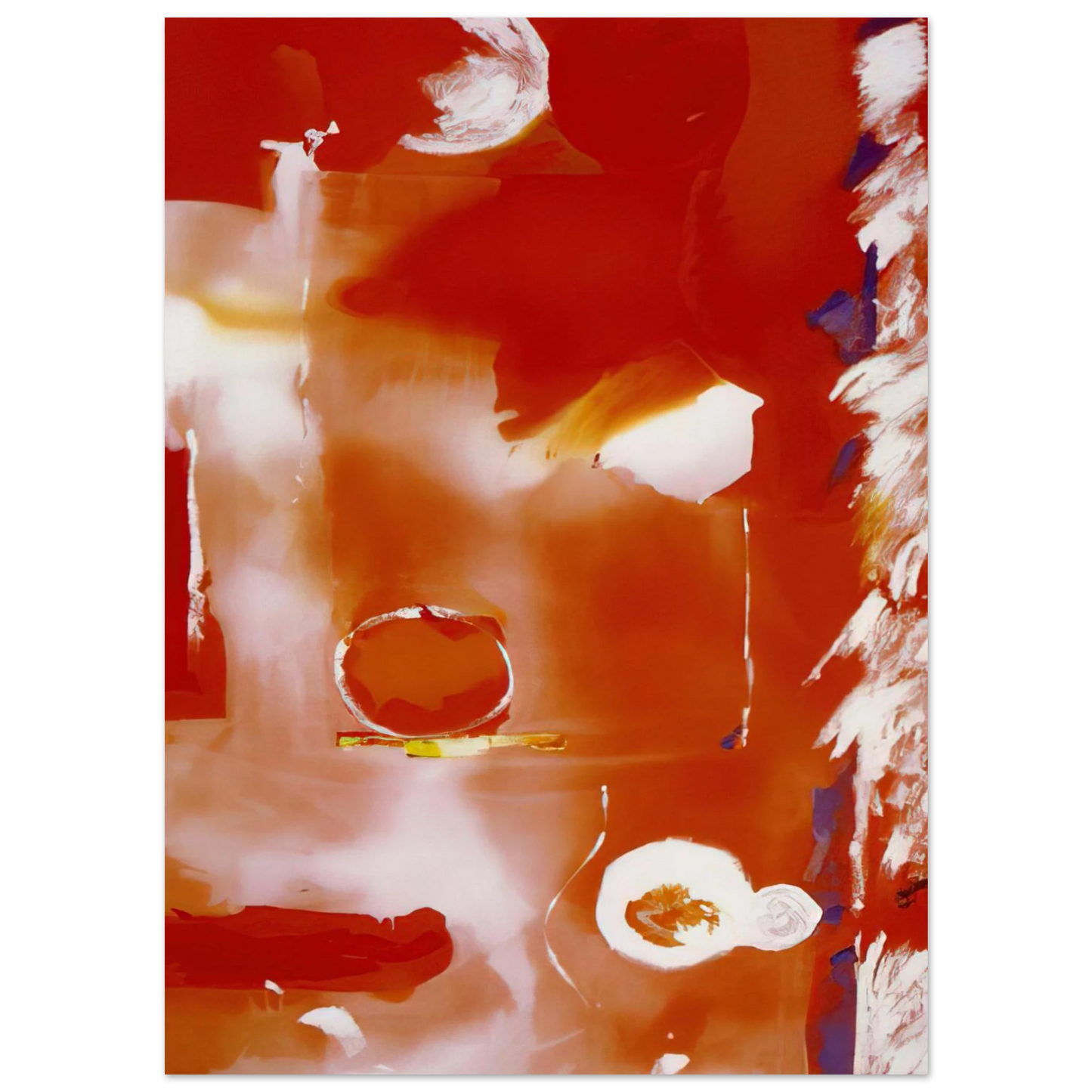 Helen Frankenthaler - Seeing the Moon on a Hot Summer Day - 1987 Wall art - 15x20 cm / 6x8 Inches - Fine Art Poster - -