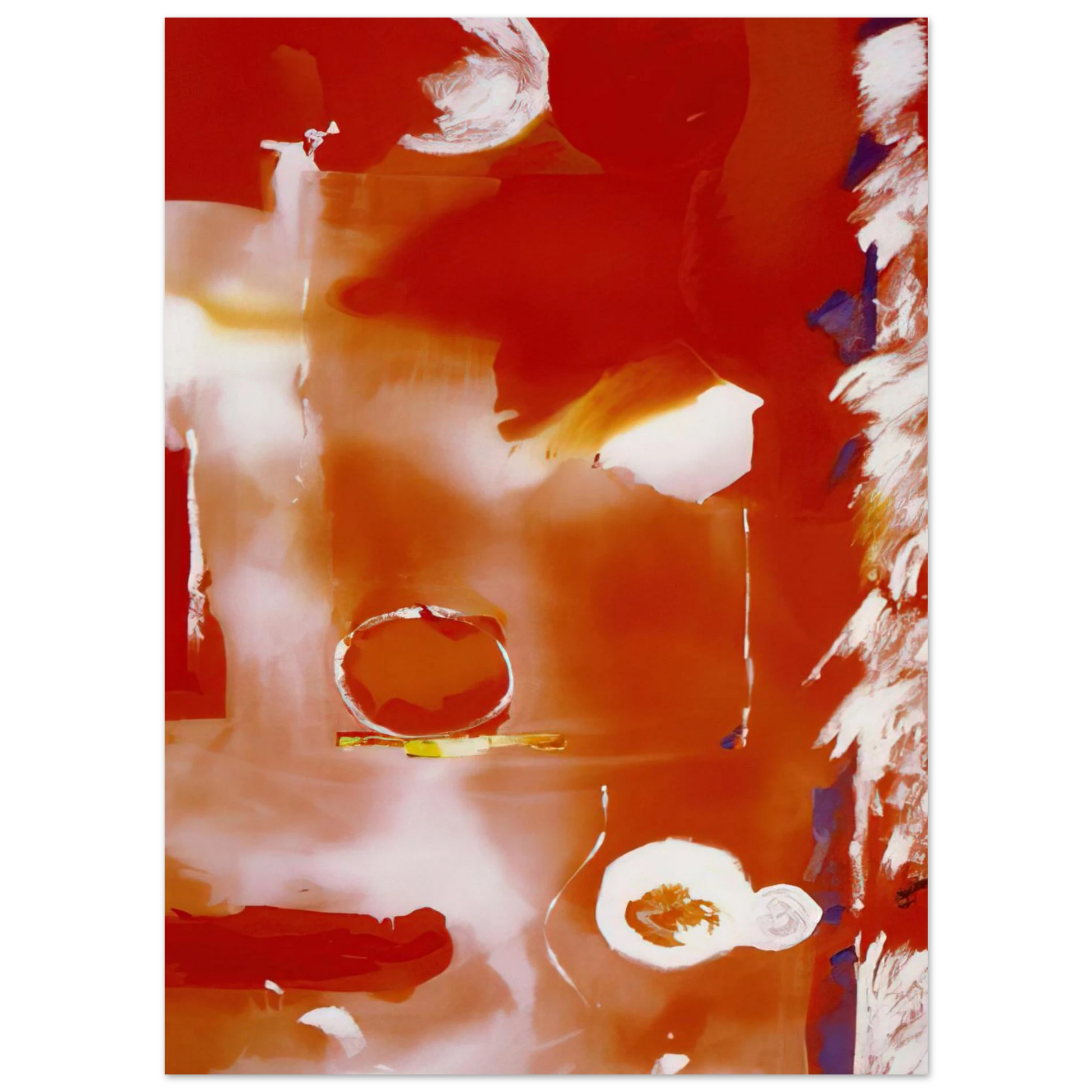 Helen Frankenthaler - Seeing the Moon on a Hot Summer Day - 1987 Wall art - 15x20 cm / 6x8 Inches - Fine Art Poster - -