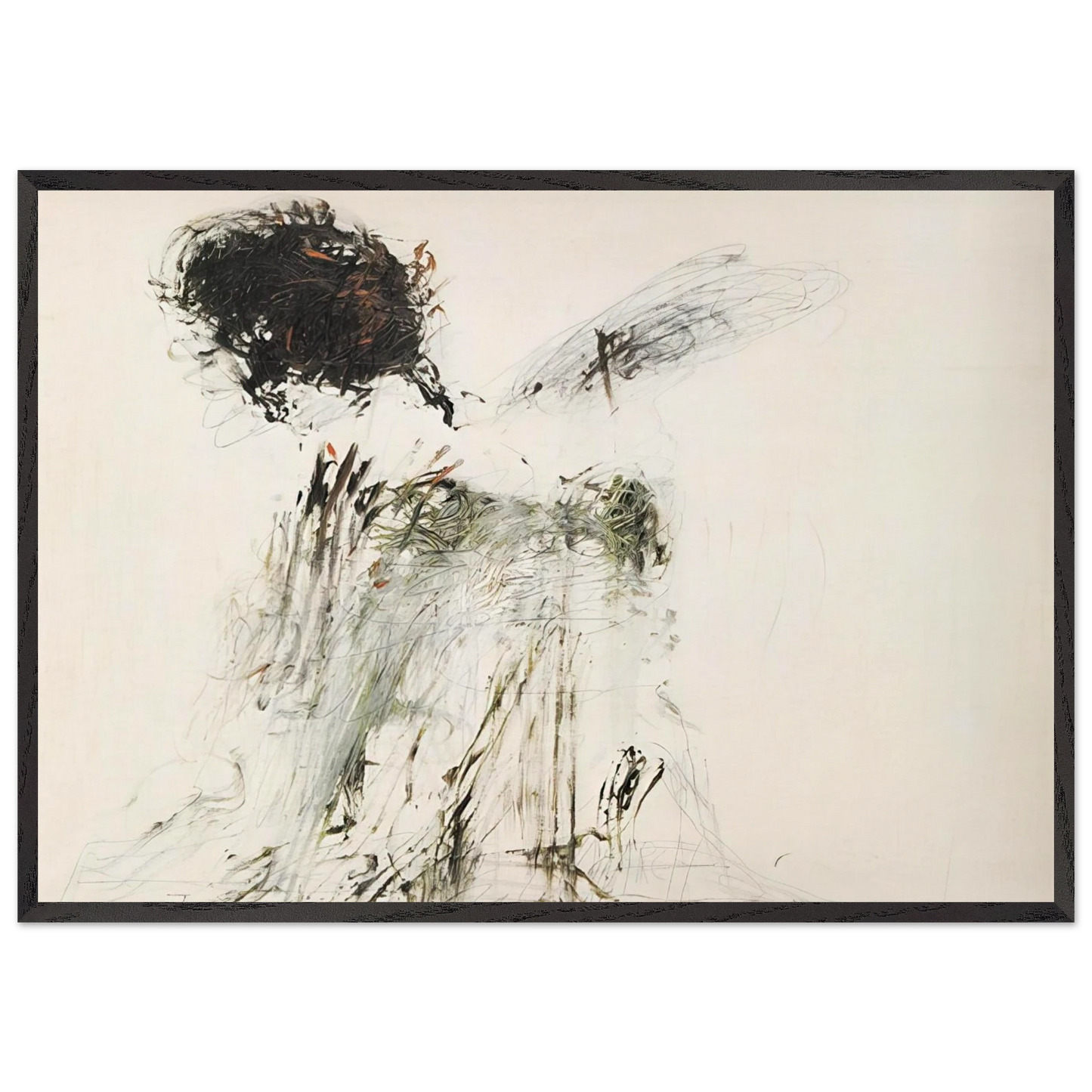 Ides of March - Cy Twombly Framed Art Print – Black Wooden Frame - Default Title - -Framed Art Print