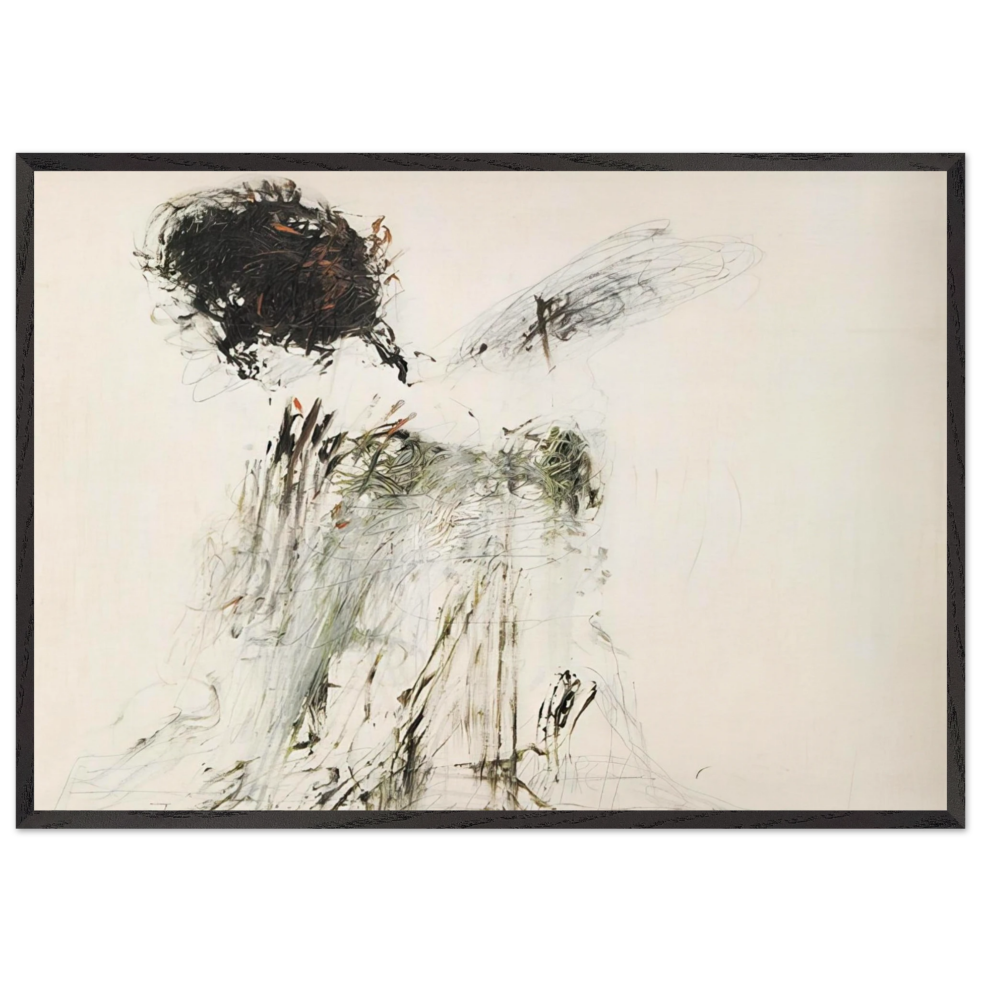 Ides of March - Cy Twombly Framed Art Print – Black Wooden Frame - Default Title - -Framed Art Print