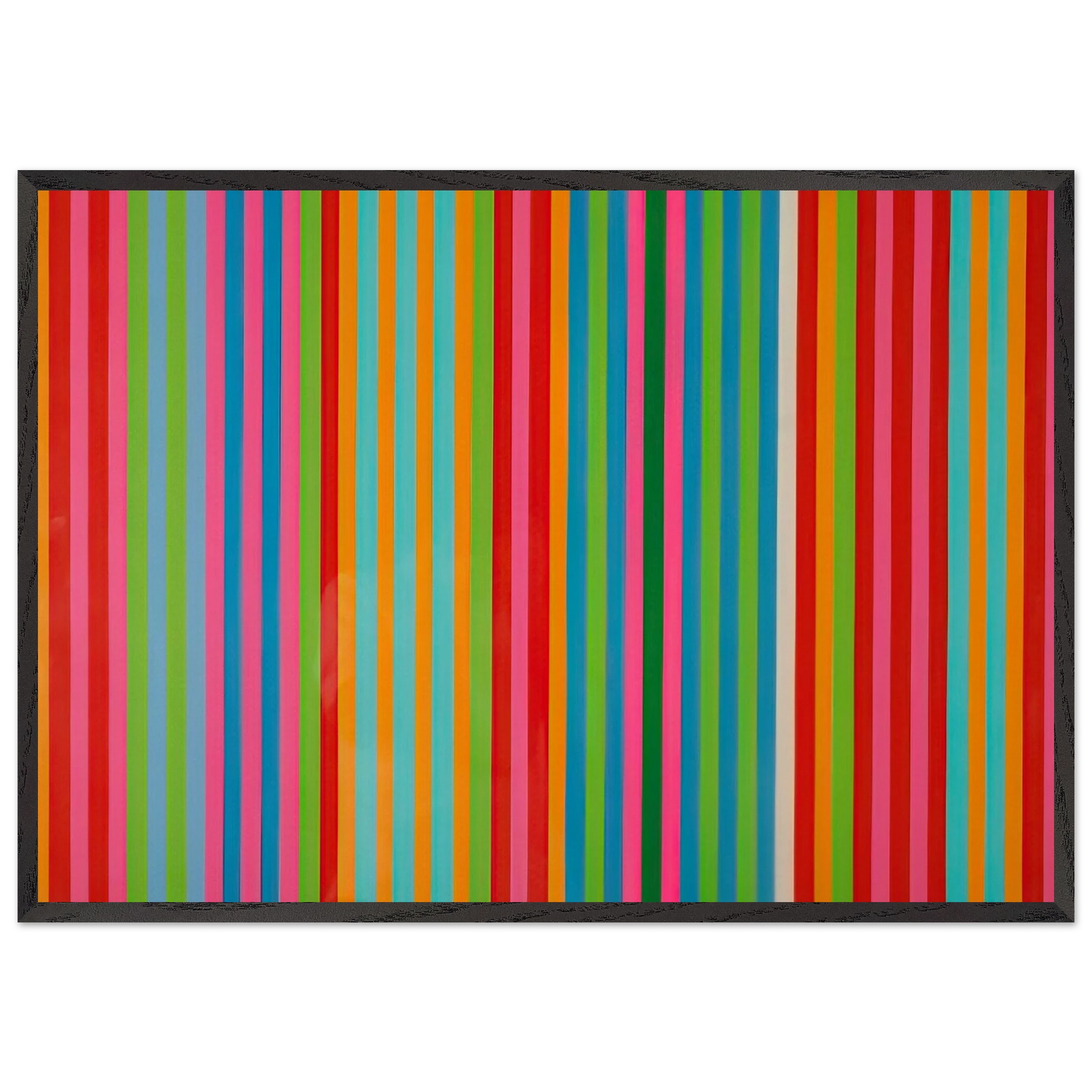 Passion Flower - 1968 - Gene Davis Framed Art Print – Black Wooden Frame - Default Title - -Framed Art Print