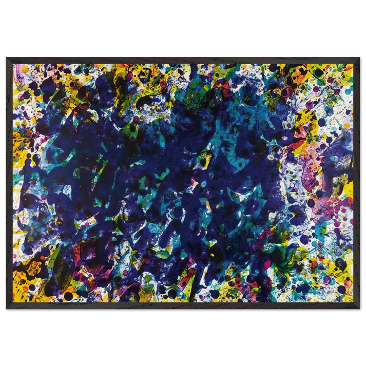 Coral Marine - Sam Francis 70x100 cm / 28x40 inches Framed Art Print – Black Wooden Frame